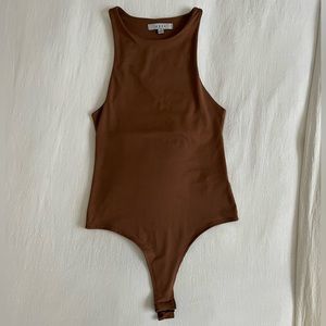 Womans brown bodysuit